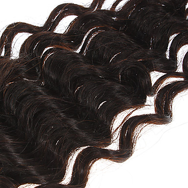 26 "100% человеческих волос глубокой волны Natural Black Расширение волос