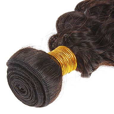 26 "100% человеческих волос глубокой волны Natural Black Расширение волос