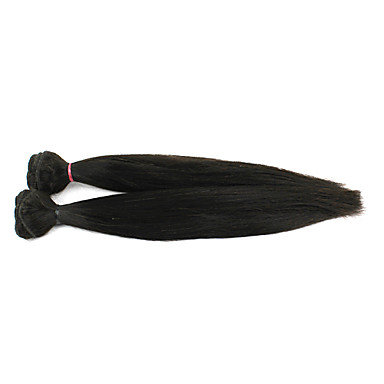 14 "100% человеческих волос прямой Natural Black Расширение волос 2 шт (может быть крашение)