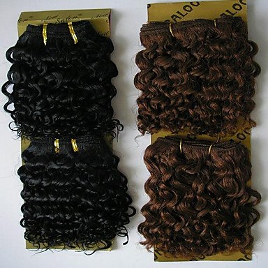 18INCH 4PCS/LOT Великий 5А бразильские волосы глубокая волна Natural Black Расширение волос Девы человека