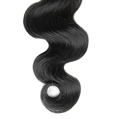 4шт 24inch Natural Black объемная волна Малайзии Weave волос девственницы Связки