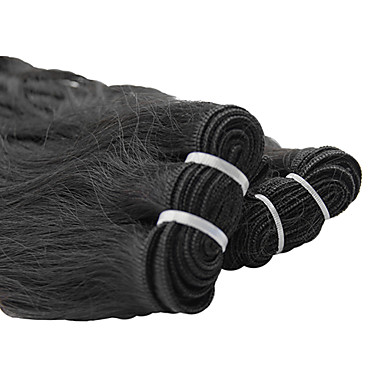 3шт Малайзии Богородицы естественная волна класс 5А волос Weave 22inch Natural Black