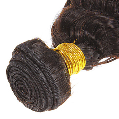 22 "100% человеческих волос глубокой волны Natural Black Расширение волос