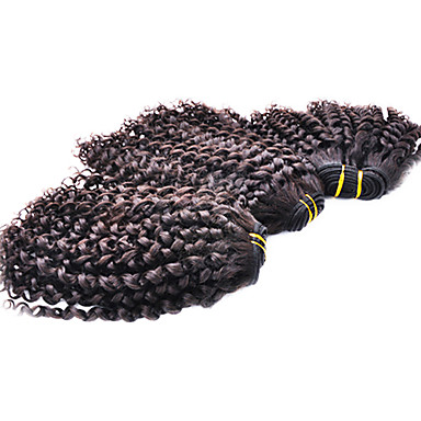 18INCH 100% малайзийских человеческих волос Remy слабой завивки Великой 5А Наращивание волос / соткать