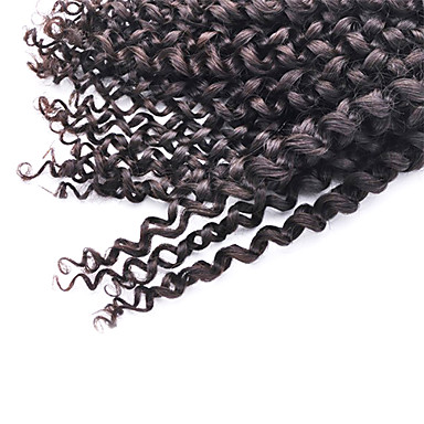 20inch 3шт бразильского Виргинские Kinky волос Curl Natural Black Уток волос