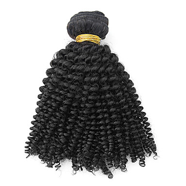 3шт Малайзии Богородицы Kinky Вьющиеся класс 5А волос Weave 8inch Natural Black