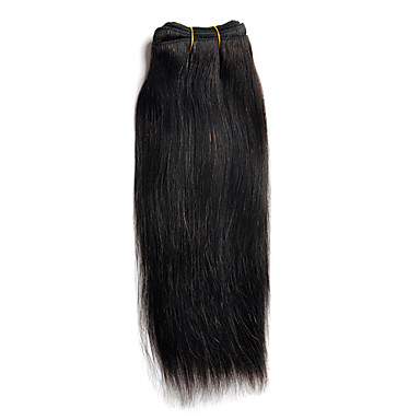 H6000AZ 18 "1шт Natural Black Бразильский Виргинские Прямые Переплетается Волосы