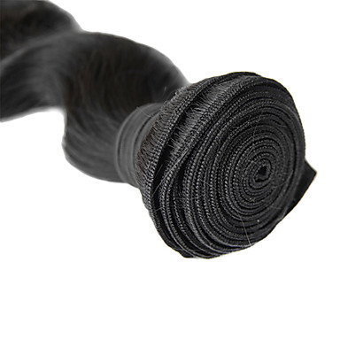 4шт 26inch Natural Black объемная волна Малайзии Weave волос девственницы Связки