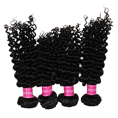 4А бразильского Виргинские фигурные волны утка человеческих волос Расширения (16 дюйма)