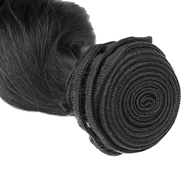 3шт 18INCH Natural Black освобождает волну монгольский Weave волос девственницы Связки