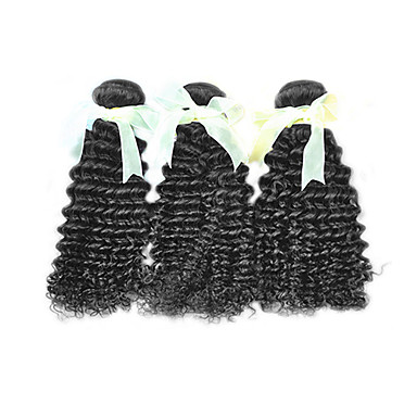 18INCH 100% Человеческие волосы Remy индейца афро фигурных Великой 5А Наращивание волос / соткать