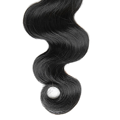 4шт 26inch Natural Black объемная волна Малайзии Weave волос девственницы Связки