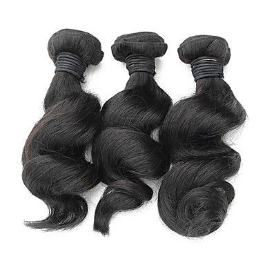 3шт Малайзии Богородицы освобождает волну класс 5А волос Weave 16 дюймов Natural Black