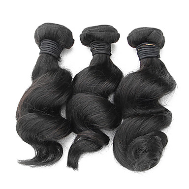 3шт Малайзии Богородицы освобождает волну класс 5А волос Weave 24inch Natural Black