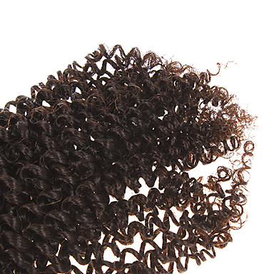 20 "100% человеческих волос кудрявый Вьющиеся Natural Black Расширение волос