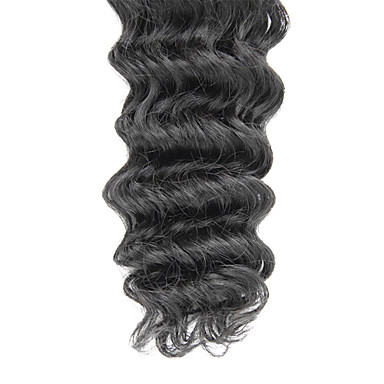 3шт бразильского Виргинские глубокая волна волос Weave класс 5А 20inch Natural Black