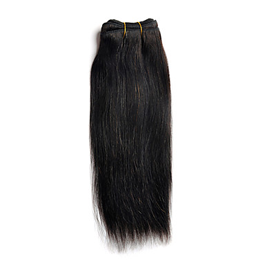 H6000AZ 14 "1шт Natural Black Бразильский Виргинские Прямые Переплетается Волосы