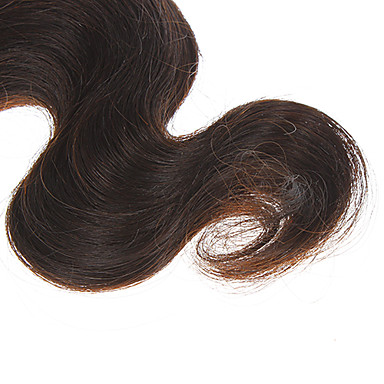 12 "100% человеческих волос объемной волны Natural Black выдвижения волос