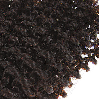 14 "100% человеческих волос кудрявый Вьющиеся Natural Black Расширение волос