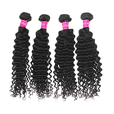 4А бразильского Виргинские Природный свободная волна утка человеческих волос Расширения 26 "+28" +28 "+30"