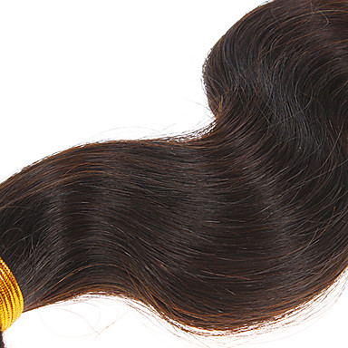 14 "100% человеческих волос объемной волны Natural Black выдвижения волос