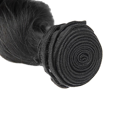 1шт 10 дюймов Natural Black освобождает волну Малайзии Weave волос девственницы