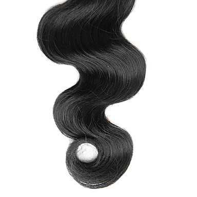 4шт 22inch Natural Black объемная волна Малайзии Weave волос девственницы Связки