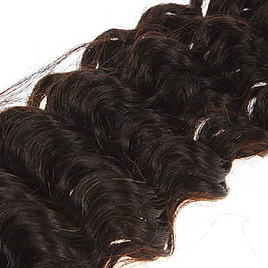 22 "100% человеческих волос глубокой волны Natural Black Расширение волос