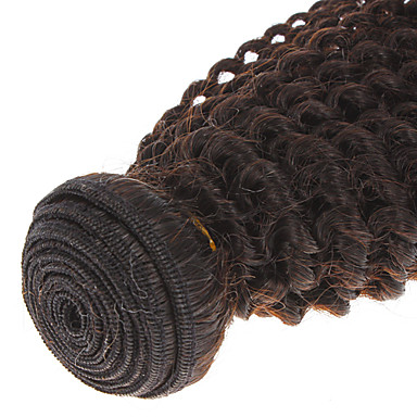 22 "100% человеческих волос кудрявый Вьющиеся Natural Black Расширение волос
