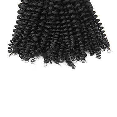 1шт 22inch Natural Black Kinky Вьющиеся Китайский Weave волос девственницы