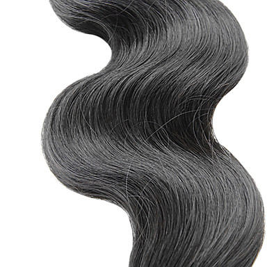 1шт 20inch Natural Black Объемная волна бразильского Виргинские волос Weave