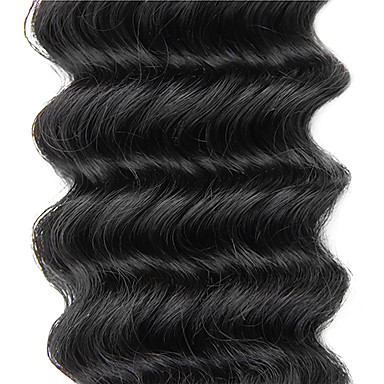 3шт Малайзии Богородицы глубокая волна класс 5А волос Weave 20inch Natural Black