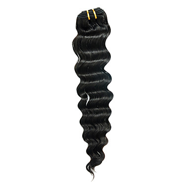 H6007AZ 16 "1шт Natural Black Бразильские Богородицы Сыпучие глубокая волна Переплетается Волосы