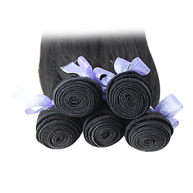 16 "100% бразильский человека Natural Black Прямо Наращивание волос