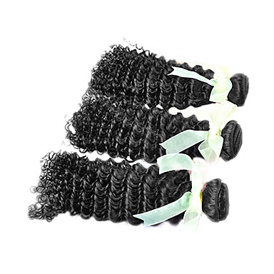 18INCH 100% Человеческие волосы Remy индейца афро завитые Великий 5А выдвижения волос / Плетение