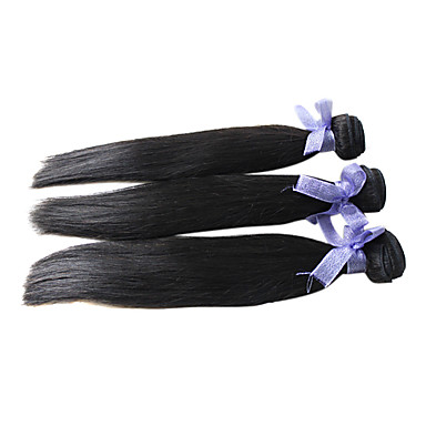 16 "100% бразильский человека Natural Black Прямо Наращивание волос