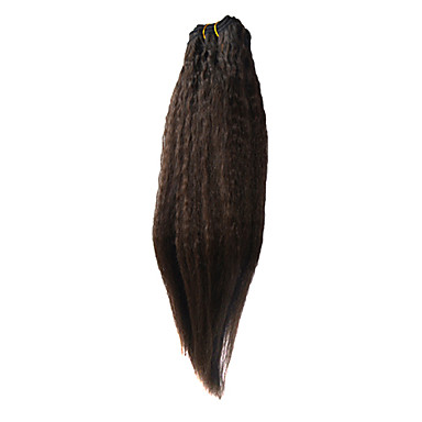 18INCH 100% перуанский человеческих волос Remy Kinky Straght Великой 5А Наращивание волос / соткать