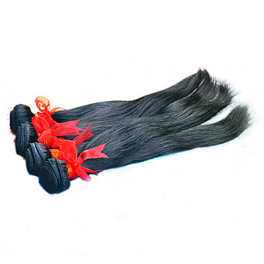 20inch Remy индейца 100% шелк человеческих волос прямой Великой 5А Наращивание волос / соткать