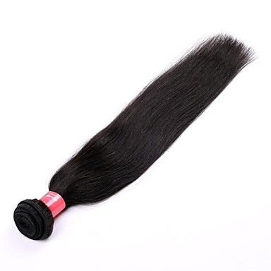 14-дюймовый Великий 5А бразильский девственной природы человеческих волос Черный цвет Прямые Наращивание волос