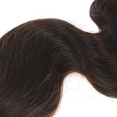 12 "100% человеческих волос объемной волны Natural Black выдвижения волос