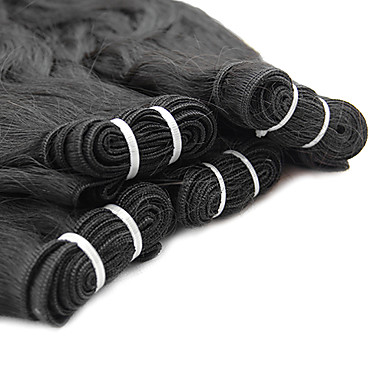 1шт 18 дюймов Natural Black естественная волна Малайзии Weave волос девственницы