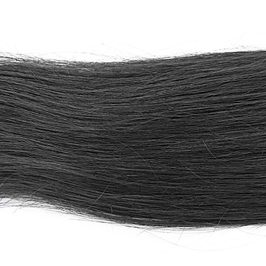 1шт 10 дюймов Natural Black Прямо бразильский Weave волос девственницы