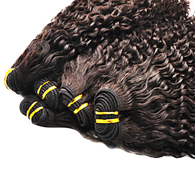 18INCH 100% бразильский человеческих волос Remy Kinky скручиваемости Великий 5А выдвижения волос / Плетение