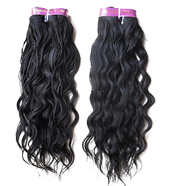 3шт 5А 20Inch естественная волна бразильский волос Weave класс Remy девственницы волос Natural Color 1B