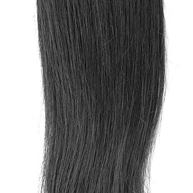 1шт 8inch Natural Black Прямо Китайский Weave волос девственницы