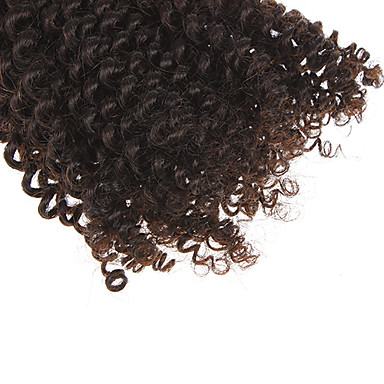 14 "100% человеческих волос кудрявый Вьющиеся Natural Black Расширение волос