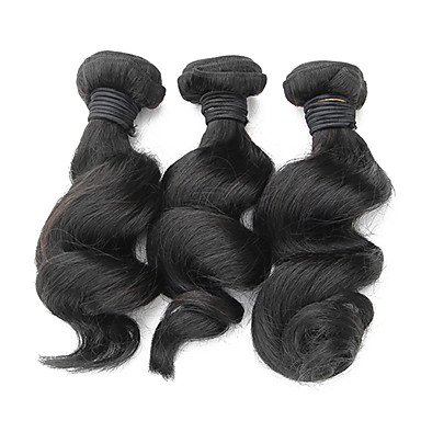 3шт Малайзии Богородицы освобождает волну класс 5А волос Weave 22inch Natural Black