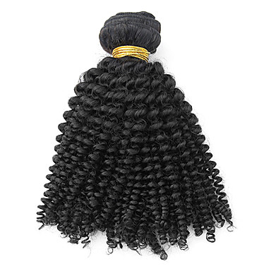 3шт Малайзии Богородицы Kinky Вьющиеся класс 5А волос Weave 20inch Natural Black