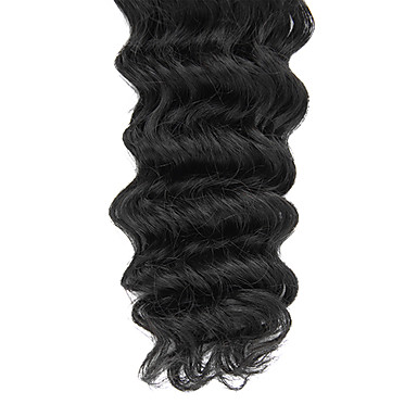 3шт Малайзии Богородицы глубокая волна класс 5А волос Weave 16 дюймов Natural Black