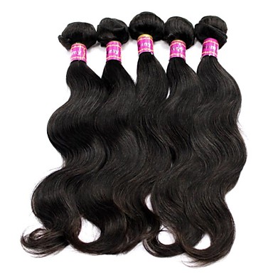 5А Бразильский Волосы на теле Wave 100% Виргинские Remi уток волос Natural Color 22inches